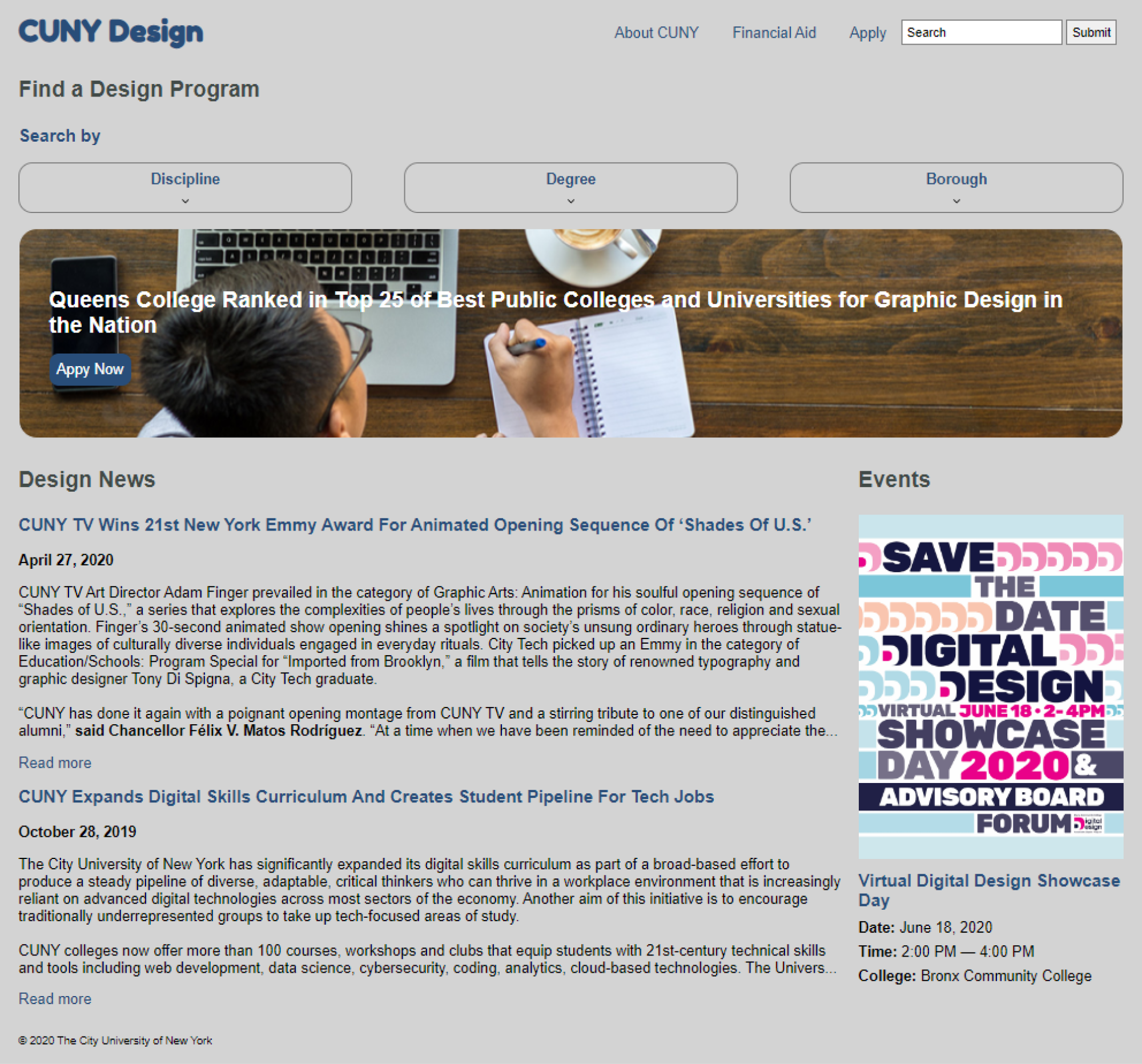 cuny_design_home_page